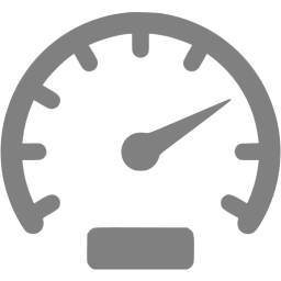 256x256 Gray Speedometer Icon