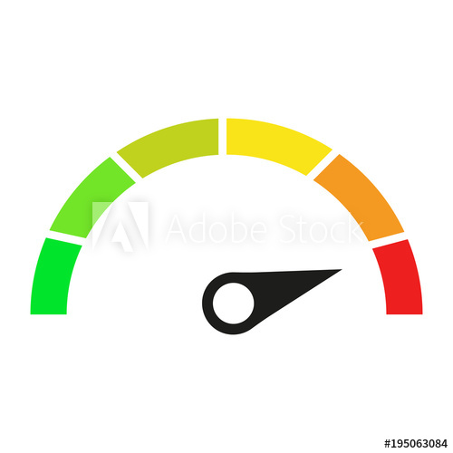 500x500 Speedometer Icon Good And Bad Vector Green To Red Color Vector
