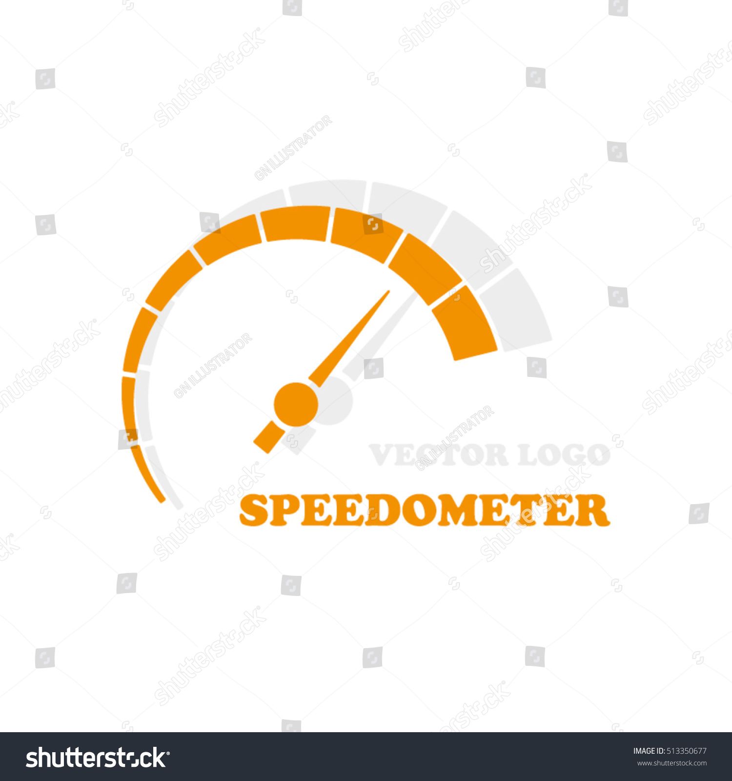 1500x1600 Speedometer Logo Icon Vector Illustration Isolated Badge