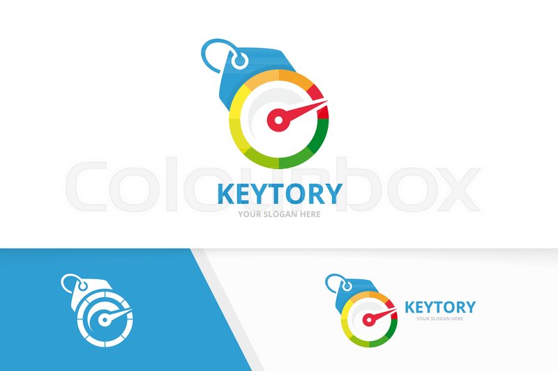 800x533 Vector Speedometer And Tag Logo Stock Vector Colourbox