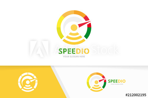 500x333 Vector Speedometer And Wifi Logo Combination Tachometer