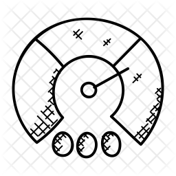 256x256 Speedometer Icon Of Doodle Style