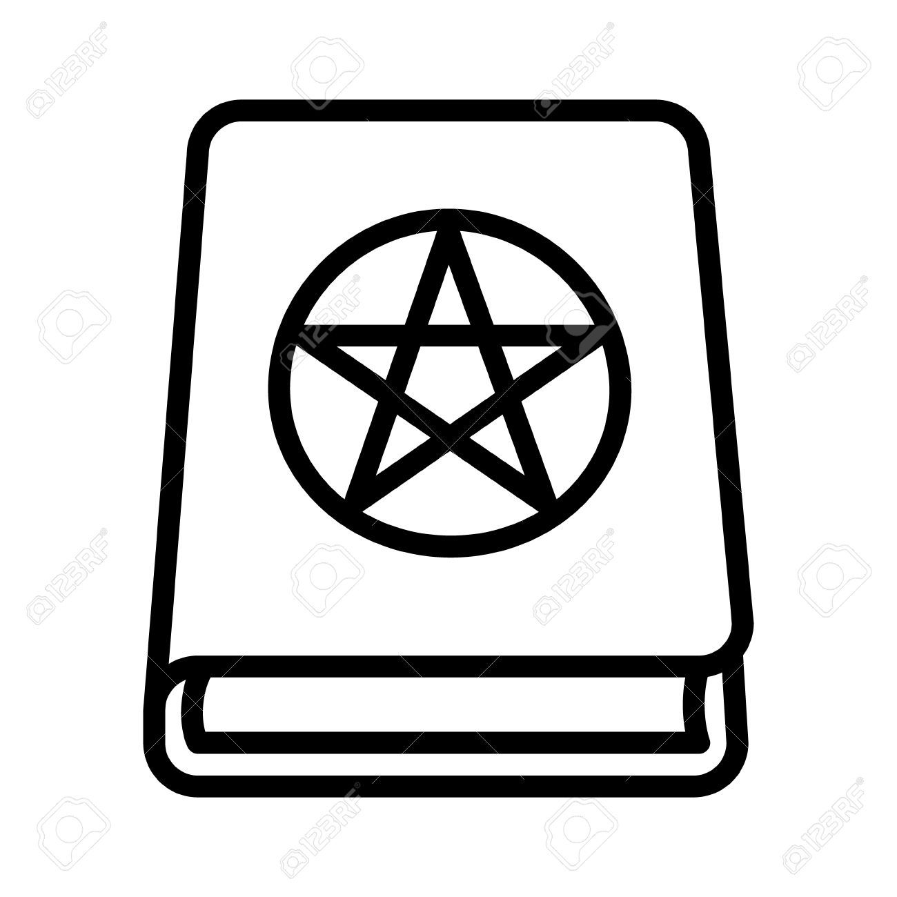 Magic Spell Book, Tome Or Manual Line Art Icon For Games 1300x1300 Magic Spell Book, Tome Or Manual Line Art Icon For Games