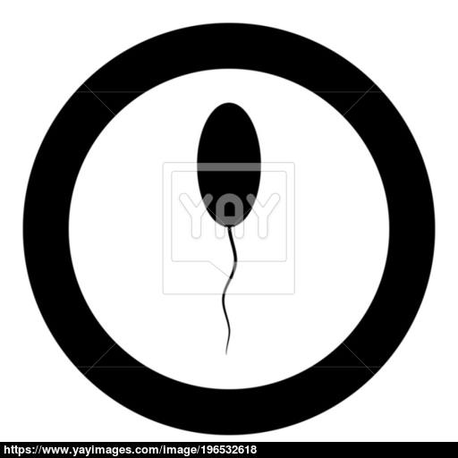 512x512 Sperm Icon Black Color In Circle Or Round Vector