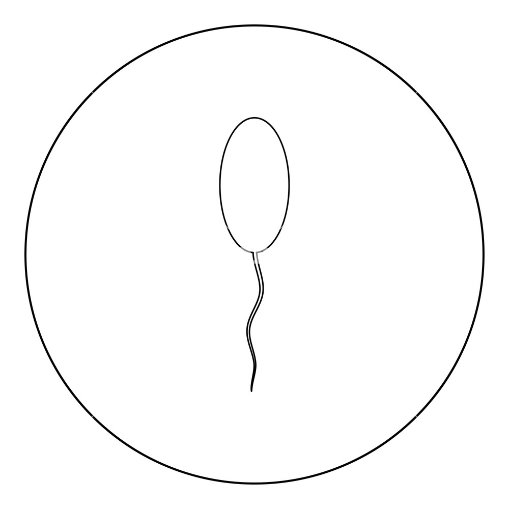 1000x1000 Sperm Icon Black Color In Circle Or Round Vector Illustration