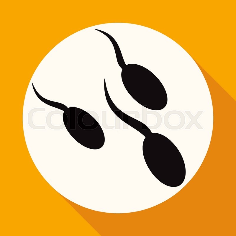 800x800 Sperm Icon On White Circle With A Long Stock Vector Colourbox