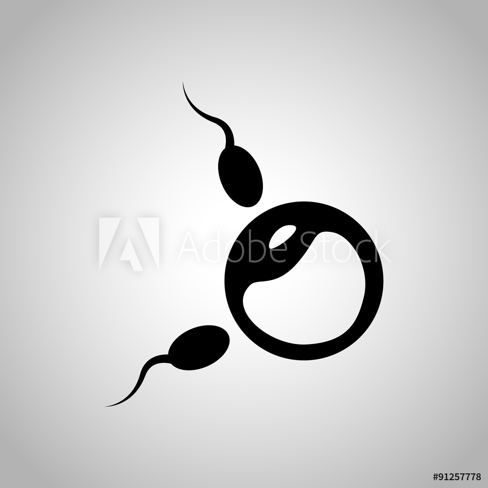 1000x1000 Photo Art Print Egg And Sperm Icon Europosters