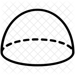 256x256 Half Sphere Icon Of Line Style