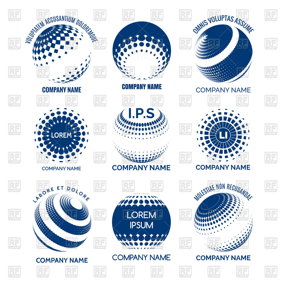 1200x1200 Circles Sphere Icons For Tech Brands Vector Image Of Icons