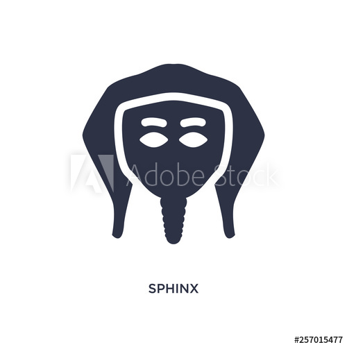 500x500 Sphinx Icon On White Background Simple Element Illustration
