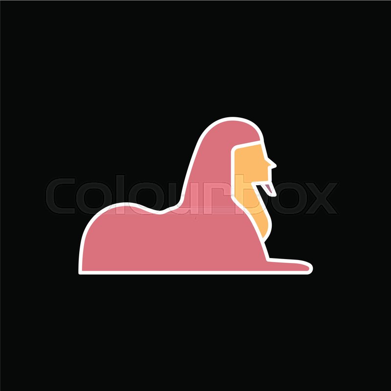 800x800 Egyptian Sphinx Icon In Cartoon Style Stock Vector Colourbox