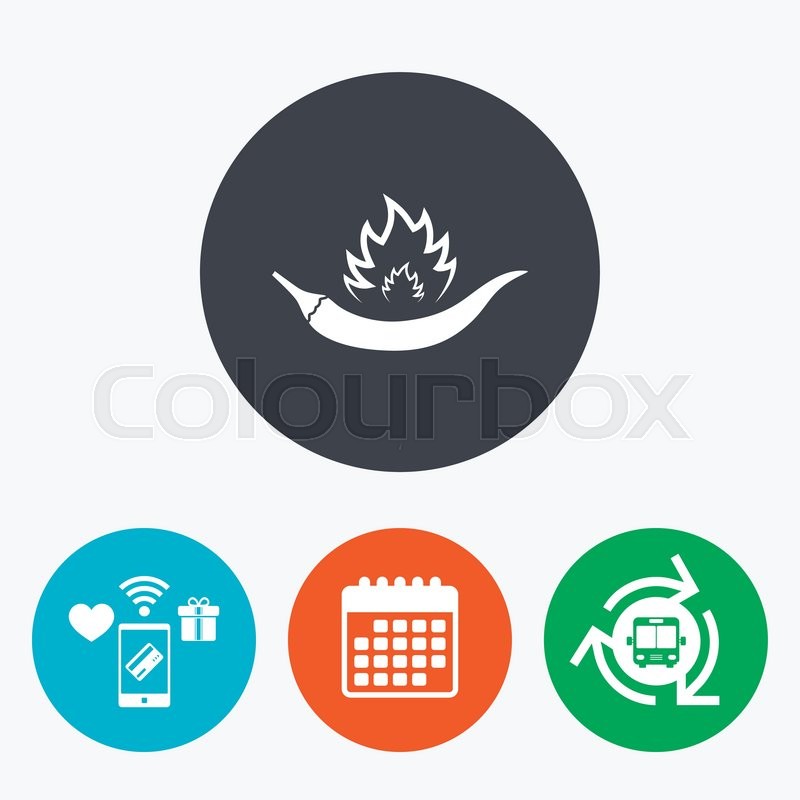 800x800 Hot Chili Pepper Sign Icon Spicy Food Stock Vector Colourbox