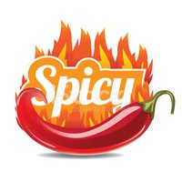 200x200 Spicy Icon On White Background Stock Vectors
