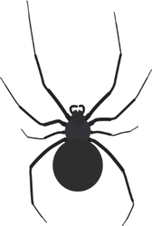 168x250 Spider Icon Halloween Sticker