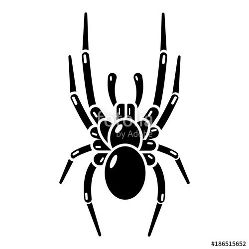 500x500 Spider Icon, Simple Black Style Stock Image And Royalty Free