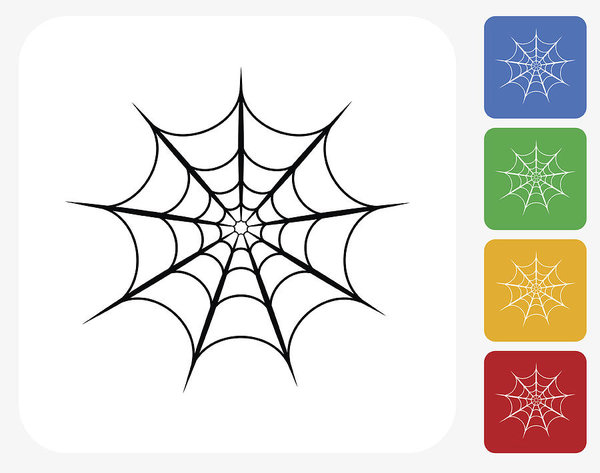 600x473 Spider Web Icon Flat Graphic Design Art Print