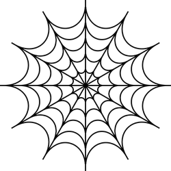 250x250 Spider Web Icon Halloween Sticker