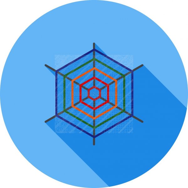 600x600 Spiderweb Flat Shadowed Icon