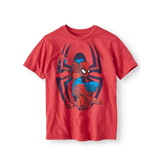 679x679 Marvel Boys Spiderman Icon Action Hero Shield T Shirt