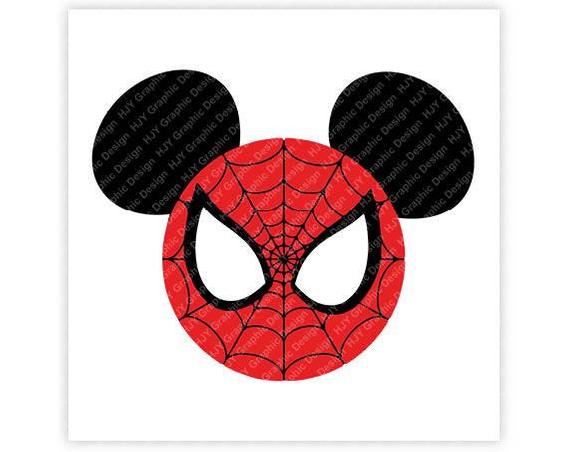 570x452 Disney Marvel Spiderman Super Hero Icon Mickey Mouse Head Etsy