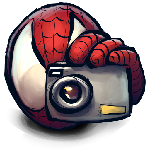 512x512 Spider Man With Camera Icon, Png Clipart Image