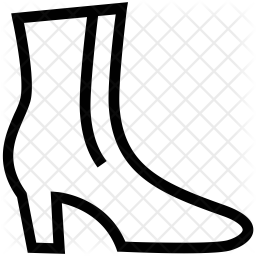 256x256 Spike Ankle Boot Icon Of Line Style