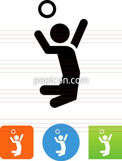 400x526 Vector Volleyball Spike Icon