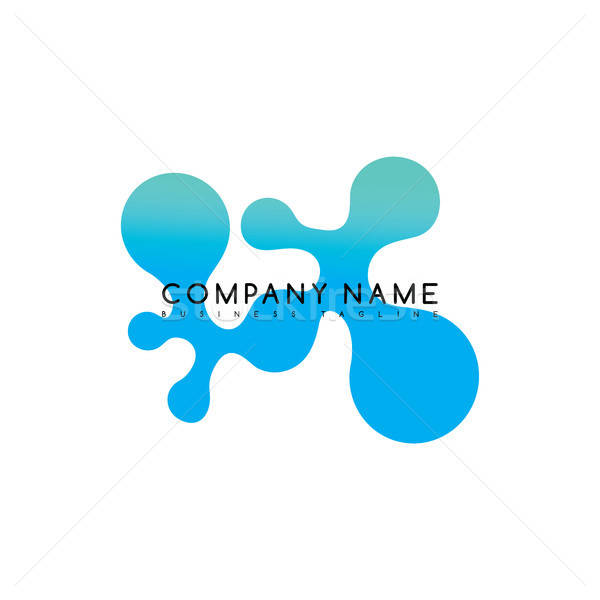 600x600 Water Liquid Drip Spill Icon Logo Logotype Vector Art Vector