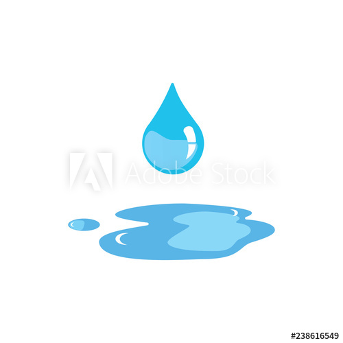 500x500 Blue Water Drop And Water Spill Icon