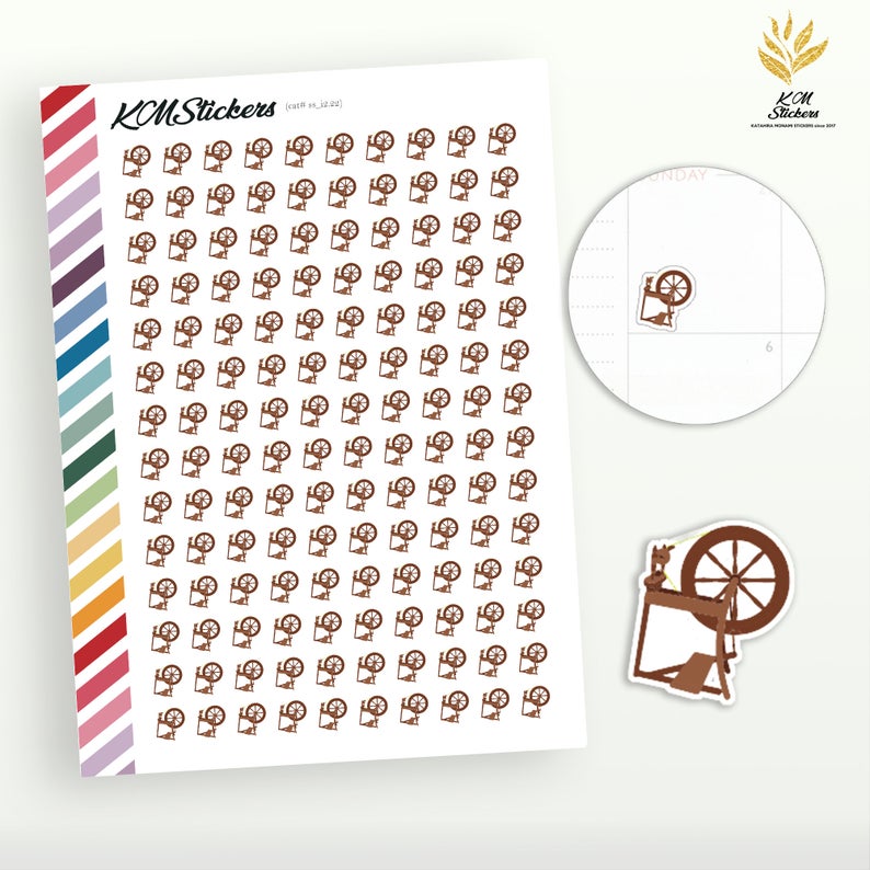 794x794 Spinning Wheel Icon Stickers For Plum Paper Plannererin Etsy