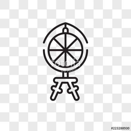500x500 Spinning Wheel Vector Icon Isolated On Transparent Background