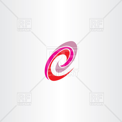 400x400 Letter E Magenta Spiral Icon Vector Image Of Design Elements
