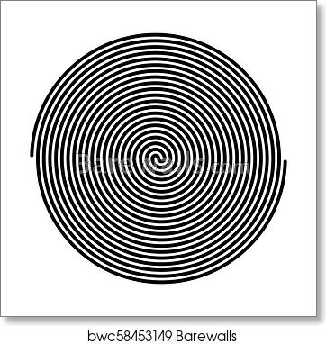 362x382 Spiral Icon Black Color Illustration Flat Style Simple Image, Art