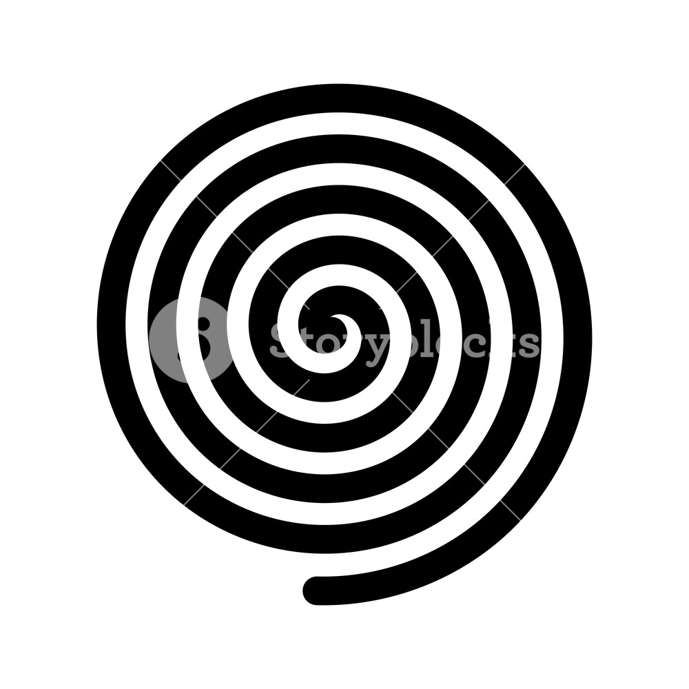 1000x1000 Spiral Icon Outline Modern Design Element Simple Black Flat