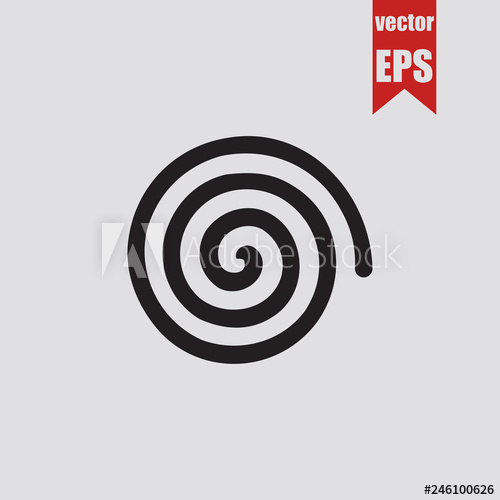 500x500 Spiral Icon Vector Illustration