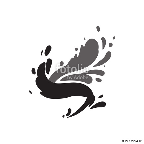 500x500 Water Wavy Splash Icon Isolated On White Background Abstract