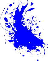 156x198 Blue Paint Splat Png, Clip Art For Web