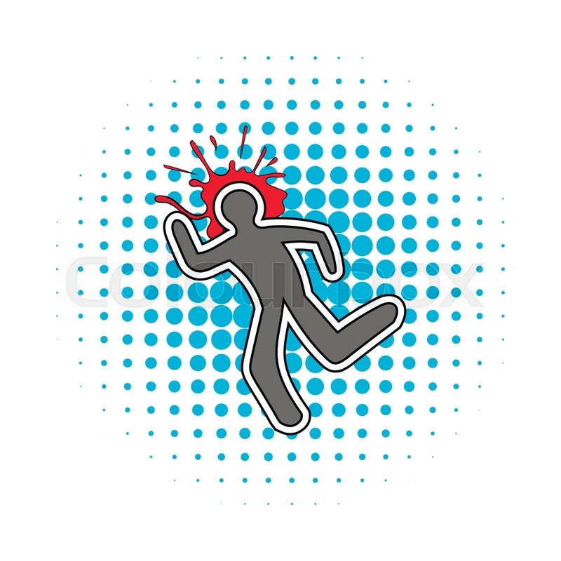 800x800 Chalk Line And Blood Splat Icon In Stock Vector Colourbox