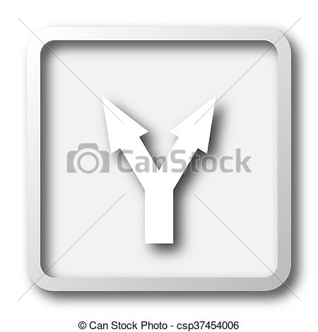 450x470 Split Arrow Icon Stock Illustration