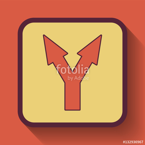 500x500 Split Arrow Icon Stock Photo And Royalty Free Images On Fotolia