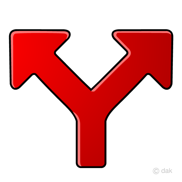 640x640 Two Splitting Arrow Symbol Free