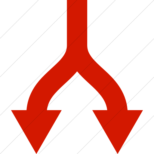 512x512 Iconsetc Simple Red Raphael Arrow Split S Icon