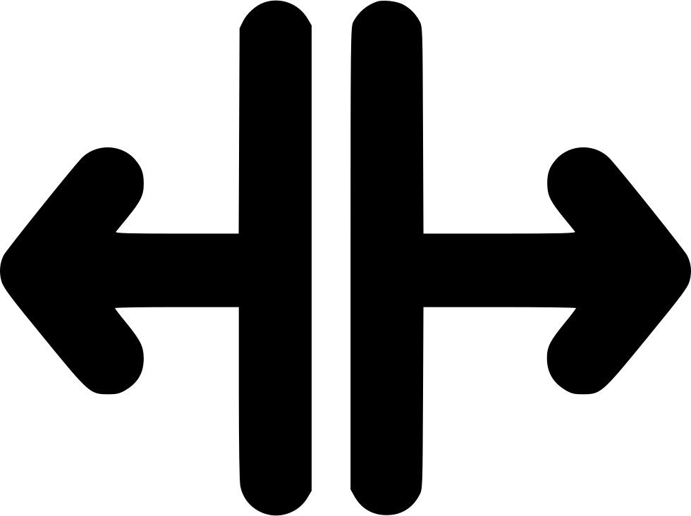 980x732 Arrow Split Left Right Lines Png Icon Free Download