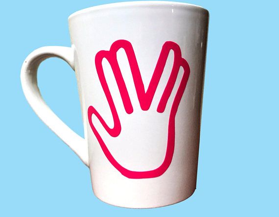 570x444 Spock Coffee Mug, Logo Coffee Cup, Icon Coffee Mug, Coffee Lovers