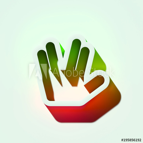 500x500 White Hand Spock Icon Illustration Of White Hand, Spock, Sign