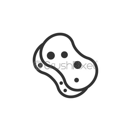 500x500 Sponge Icon Design Template Vector Isolated, Stock Vector Crushpixel