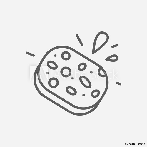 500x500 Sponge Icon Line Symbol Isolated Vector Illustration Of Icon Sign