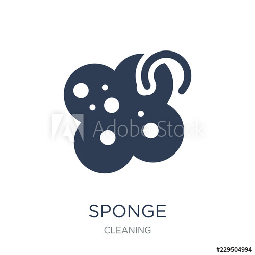 500x500 Sponge Icon Trendy Flat Vector Sponge Icon On White Background