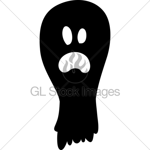 500x500 Spooky Ghost Icon Gl Stock Images