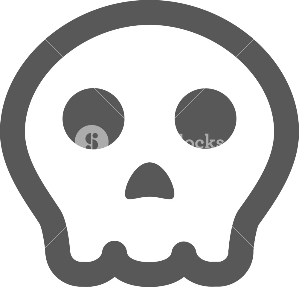 1000x960 Spooky Skull Stroke Icon Royalty Free Stock Image